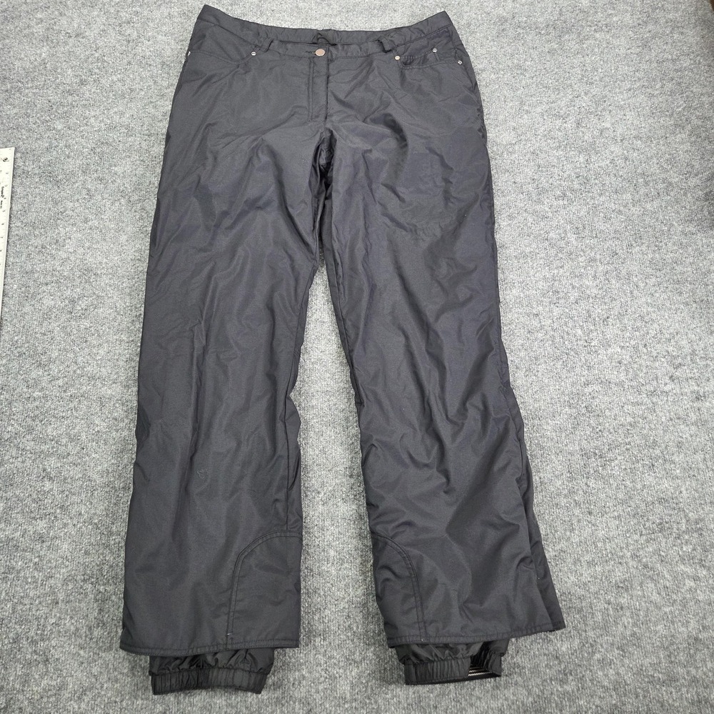Obermeyer Snow Pants Womens 16 Black Telluride Insulated Ski Snowboard Bootcut